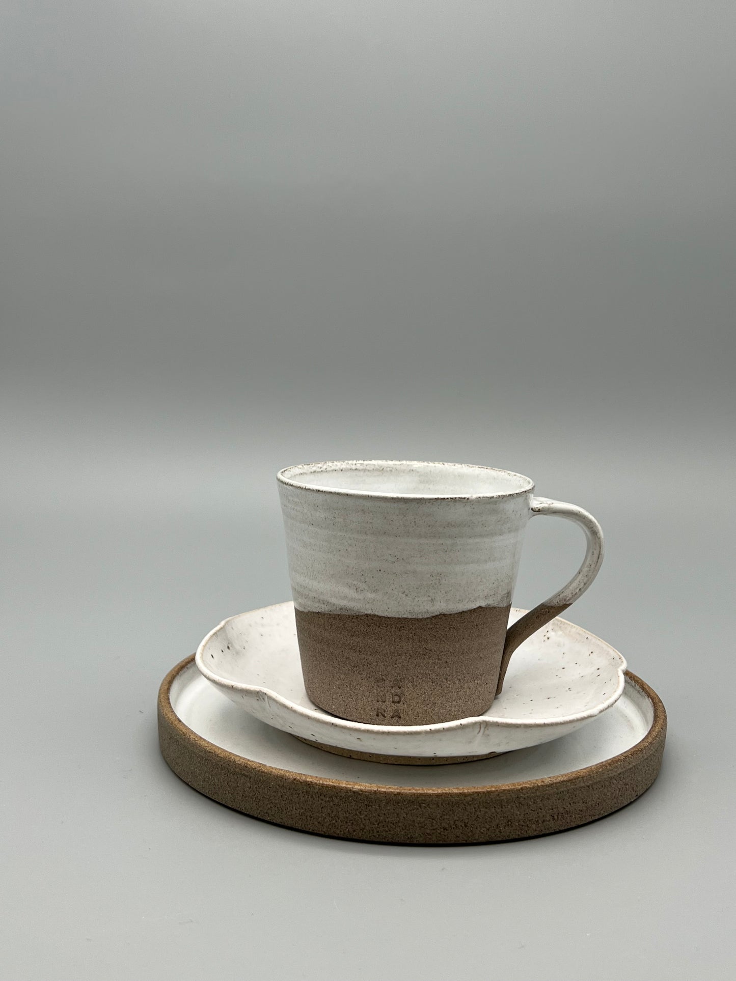 Assiett med rak kant │Mullvad/Vit