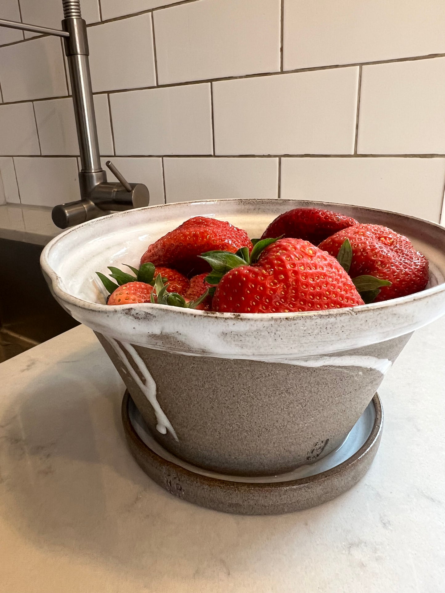 Bärskål│ Mullvad/Vit