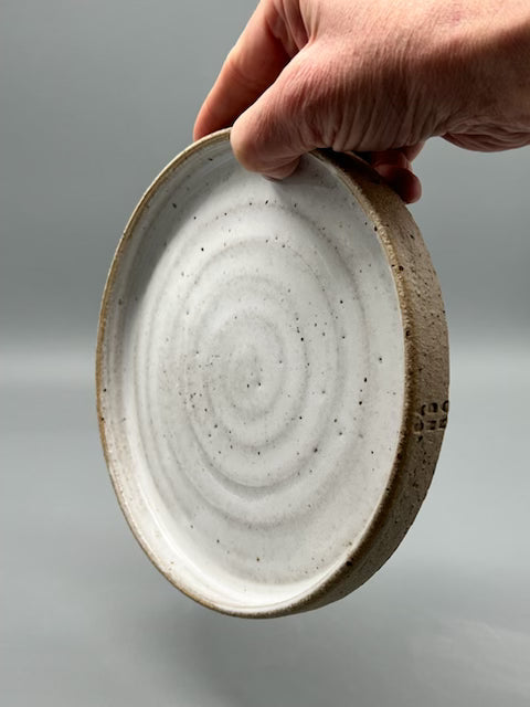 Assiett med rak kant │Sand/Vit