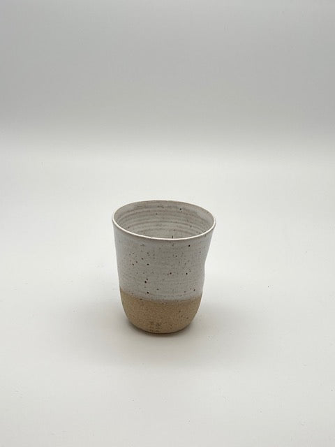 Kaffekopp utan öra │Sand/vit